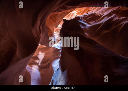 Horseshoe Bend slot canyon, or Secret Canyon, located just outside of Page, Arizona. Stock Photo