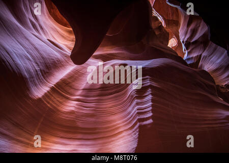 Horseshoe Bend slot canyon, or Secret Canyon, located just outside of Page, Arizona. Stock Photo