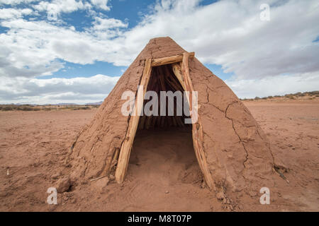 Navajo sweat lodge. Stock Photo
