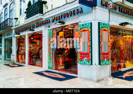 The Fantastic World Of Portuguese Sardines - specialised sardine shop in Lisbon, Portugal opened by Murtosa Canning Factory. Stock Photo