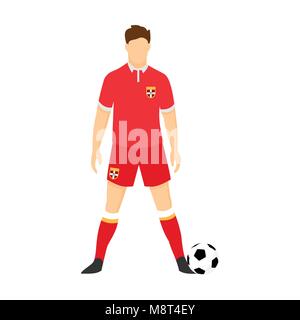 Serbia Football Uniform National Team Vector Illustration Graphic Design Stock Vector