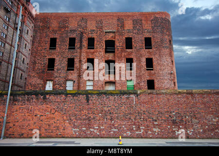 Stanley Dock Tobacco warehouse in Liverpool UK, is a grade II listed building the largest brick building in the world at the time of construction in 1 Stock Photo