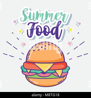 Summer food cartoons Stock Vector