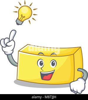 Have an idea butter mascot cartoon style Stock Vector