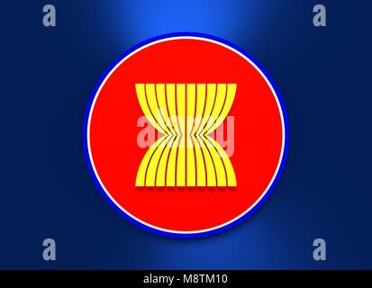 ASEAN union emblem Stock Photo