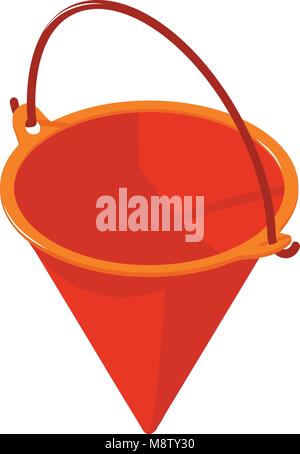 Fire bucket icon, isometric style Stock Vector