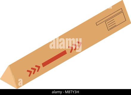 Long box icon, isometric style Stock Vector