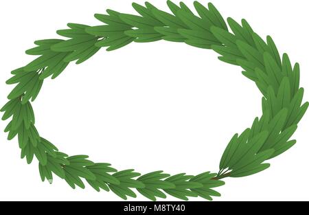 Leaf wreath icon, isometric style Stock Vector