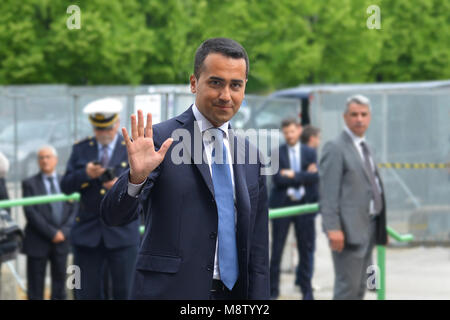 Luigi Di Maio candidate of the 5-star movement to Prime Minister in the general election day Rome Italy circa November 2017 Stock Photo