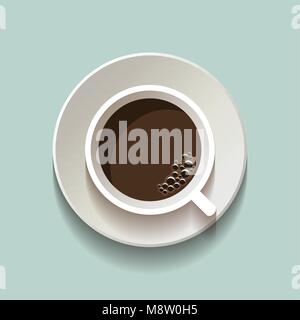 Flat vector coffee cup icon Stock Vector
