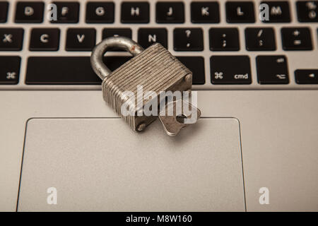 photo showing the concepts of security and confidentiality of personal data on the Internet, good protection Stock Photo
