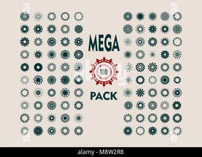 Decorative design elements. Patterns set. Stock Vector