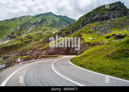 Transfagarasan mountain road, Romanian Carpathians. Crossing mountains in Romania Stock Photo