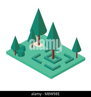 mini forest trees isometric icons Stock Vector Image & Art - Alamy