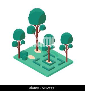 mini forest trees isometric icons Stock Vector Image & Art - Alamy