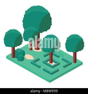 mini forest trees isometric icons Stock Vector Image & Art - Alamy