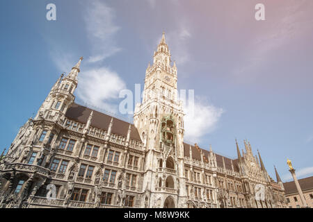 Rathaus-Glockenspiel in Marienplatz, Munich, Germany Stock Photo