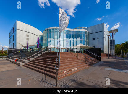 Canberra, Australia - March 12, 2018:  Entrance to the Questacon in Canberra - Children's museum of science and technology