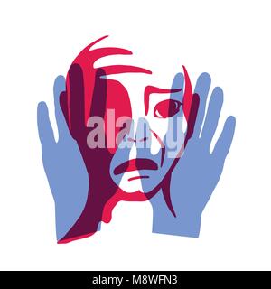 Discrimination against human beings. Stock Vector