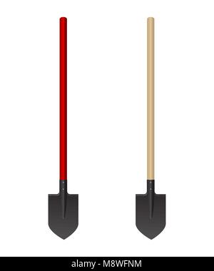 Photorealistic shovel on a white background. Stock Vector