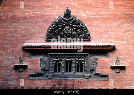 View of the old district of the Bhaktapur city in Nepal Stock Photo