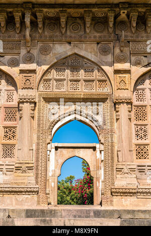 Jami Masjid, a major tourist attraction at Champaner-Pavagadh Archaeological Park - Gujarat state of India Stock Photo