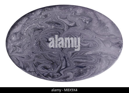 Imitation of a cross section gemstone texture. Natural marble texture isolated on white background. Mineral stone pattern. Stock Photo