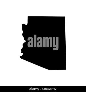 map of the U.S. state of Arizona  Stock Vector