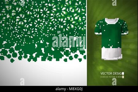 Seamless clovers border as a pattern on a T-shirt. Vector illustration. Typographic Template. Lucky and success symbols Stock Vector