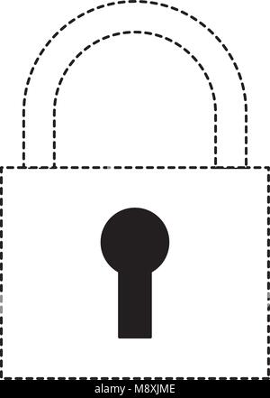 dotted shape padlock object symbol to security protection vector ...