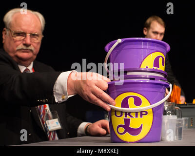 UKIP Emergency General Meeting to decide whether the party members will back Henry Bolton as Party leader or endorse the no Confidence vote of the National Executive Committee.  Featuring: Atmosphere, View Where: Birmingham, England, United Kingdom When: 17 Feb 2018 Credit: Wheatley/WENN Stock Photo