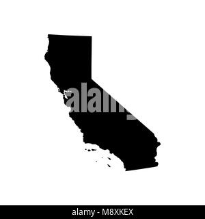 map of the U.S. state of California  Stock Vector