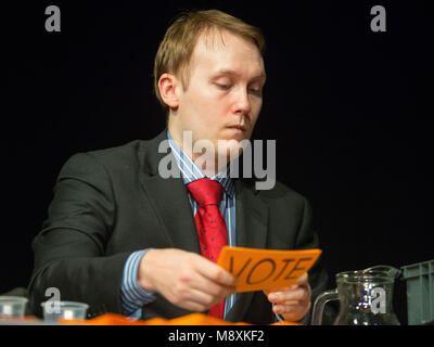 UKIP Emergency General Meeting to decide whether the party members will back Henry Bolton as Party leader or endorse the no Confidence vote of the National Executive Committee.  Featuring: Atmosphere, View Where: Birmingham, England, United Kingdom When: 17 Feb 2018 Credit: Wheatley/WENN Stock Photo