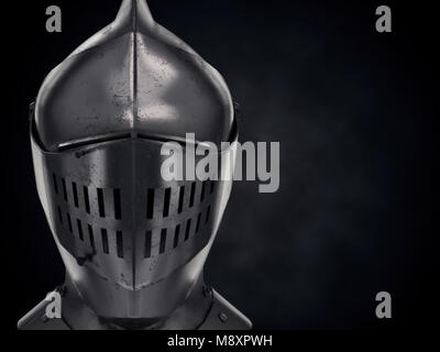 Illustration of Medieval Knight Armet Helmet Stock Photo