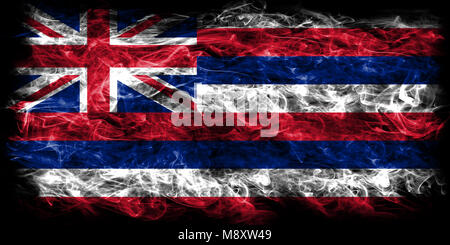 Hawaii state smoke flag, United States Of America Stock Photo