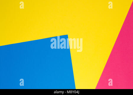 Colorful papers geometry flat composition background Stock Photo