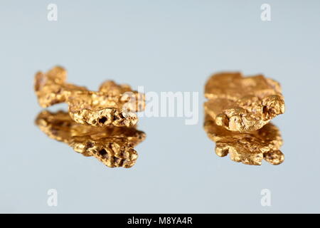 Big nugget of gold from Lapland Stock Photo