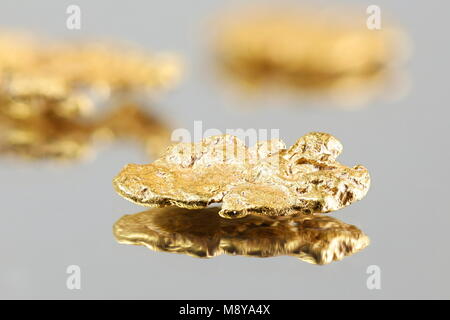 Big nugget of gold from Lapland Stock Photo