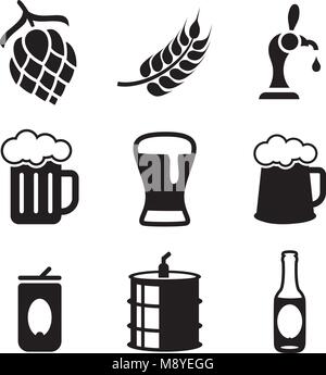 Beer Icons Stock Vector