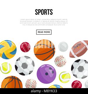 Colorful balls in design of webpage Stock Vector