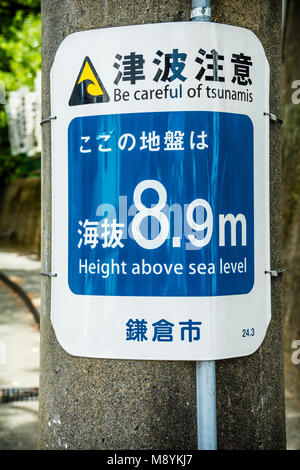 Tsunami warning Stock Photo