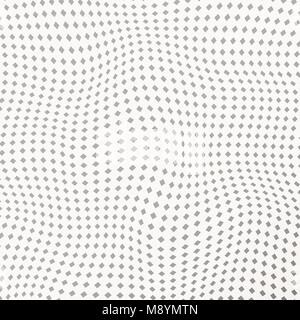 Pattern of soft dark square in halftone waves on cream background, illustration vector eps10 Stock Vector