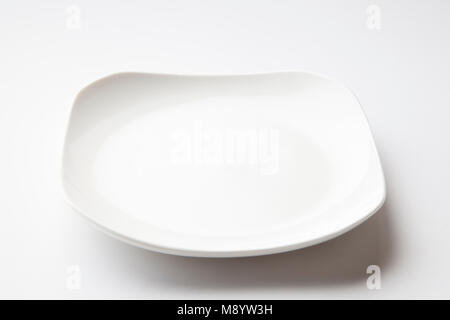 White square plate Stock Photo