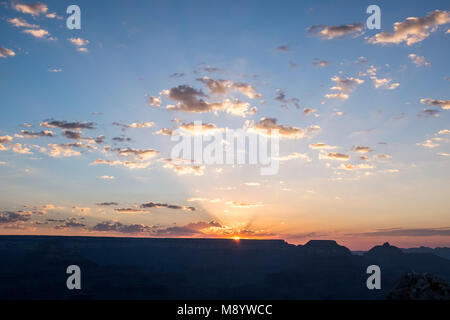 Multi colored sunset in the Grand Canyon Stock Photo