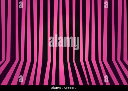 Background striped room in pink and black. Vector illustration Stock Vector