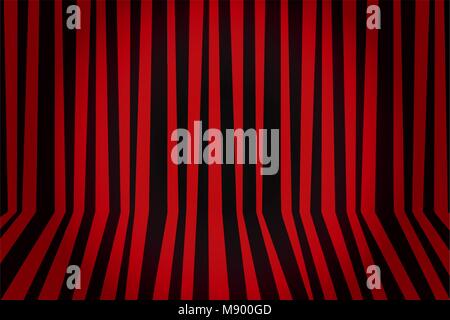 Background striped room in red and black. Vector illustration Stock Vector