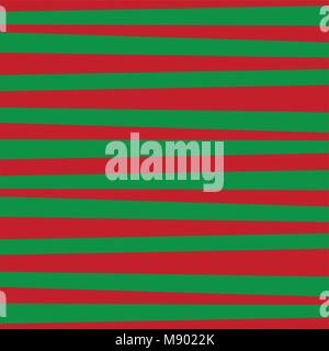Christmas or new year colored pattern background with red and green horizontal stripes. Vintage retro stripes design. Creative vertical banner. Vector Stock Vector