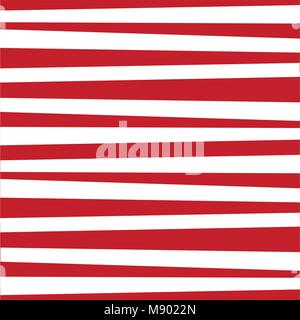 Christmas or new year colored pattern background with red and white horizontal stripes. Vintage retro stripes design. Creative horizontal banner. Vect Stock Vector