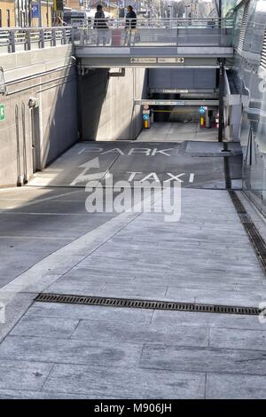 Entrance to underground parking Turin Italy March 15 2018 Stock Photo