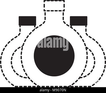 three round bottle liquor beverage Stock Vector